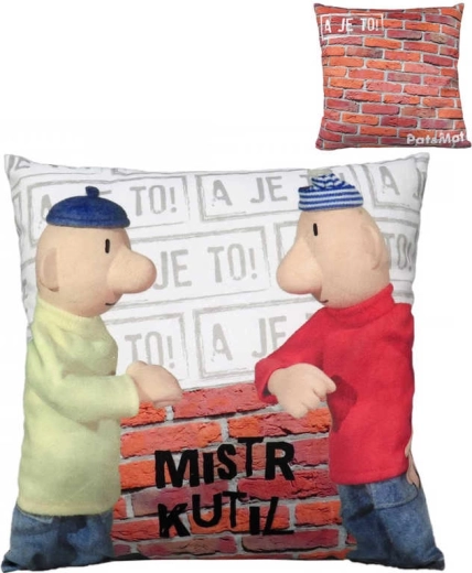 Moravská ústředna plišasta blazina Pat in Mat, mojster mojster 30 × 30 cm