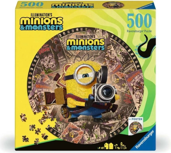 Ravensburger okrogle sestavljanke Minioni in pošasti 500 kosov