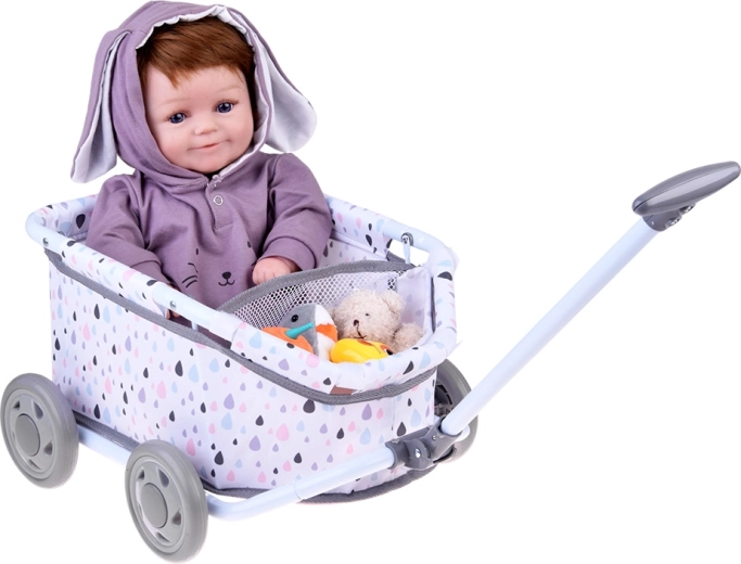 Mehka tekstilna košara s priročnim prostorom za shranjevanje