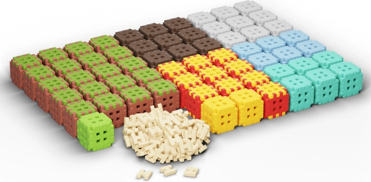 502 delov in 124 povezovalnikov za velike 3D konstrukcije