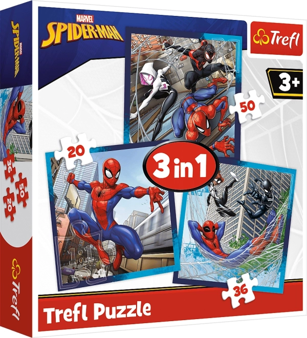 Sestavljanka 3v1 Spider-Man Pajkovi prijatelji