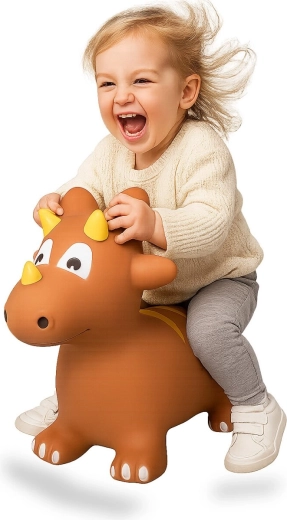Skakajoči dinozaver HoppyDoo s tlačilko