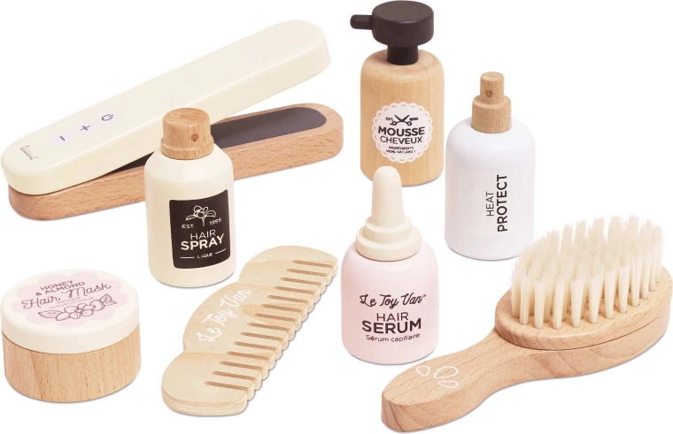 Le Toy Van wooden hairdresser set – hair straightening for children