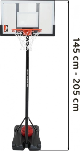 Nastavljiv koš za košarko 205 cm s priborom