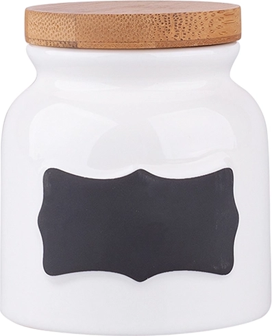 Porcelanasta doza Regular 200 ml z bambusovim pokrovom