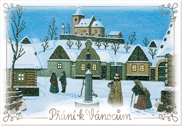 Božična želja z motivom venčka