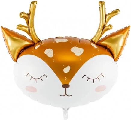 Folijski balon jelen – glava 73 × 64 cm