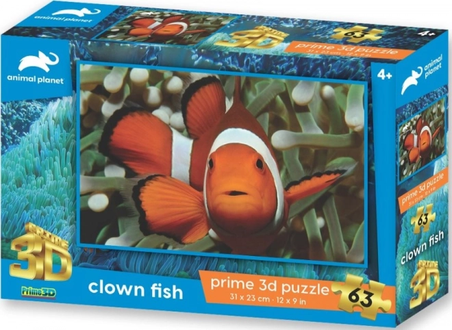 3D puzzle klovska riba, 63 kosov