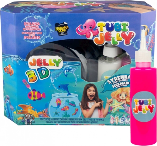 Tubi Jelly – ustvarjalni set 8 barv z velikim akvarijem Morska vila