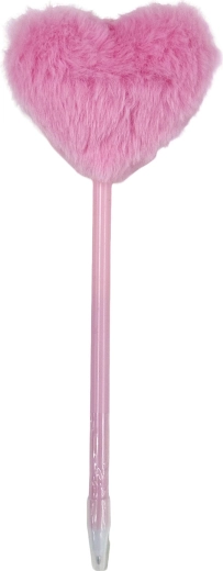 Ballpoint pen with plush heart 16 cm