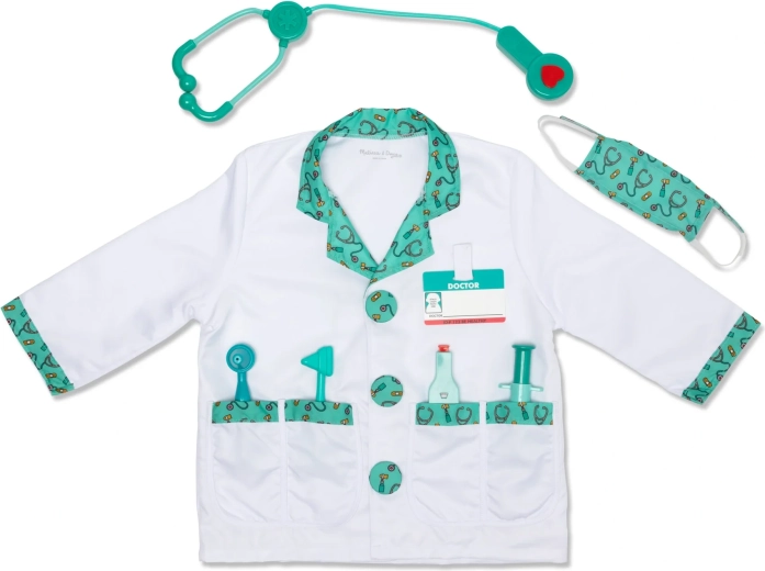 Melissa & Doug otroški zdravniški kostum z dodatki (8 delov)