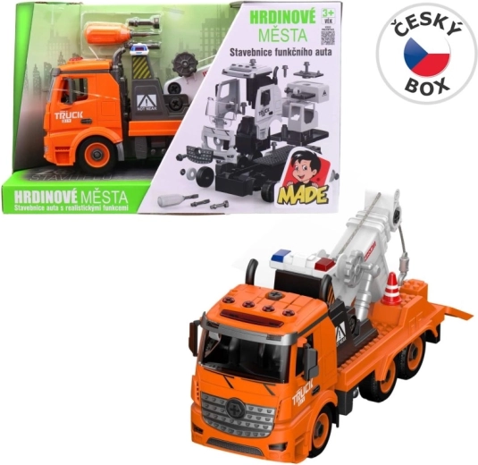 Toy crane truck with light and sound 30 cm - 1 piece