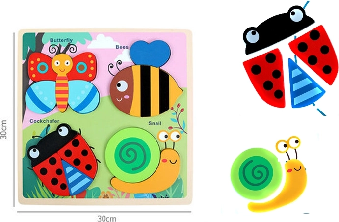 Lesene puzzle – žuželčji prijatelji
