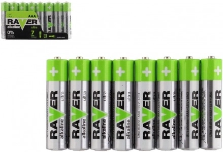 Alkalne baterije AAA 1,5 V – 8 kosov RAVER