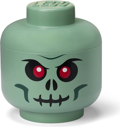 LEGO shranjevalna glava velika – zeleni okostnjak