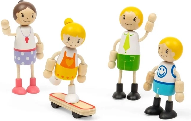 Družinski komplet 4 figuric vključno s skateboardom