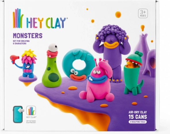 Hey Clay Monsters – komplet penaste modelirne mase za otroke