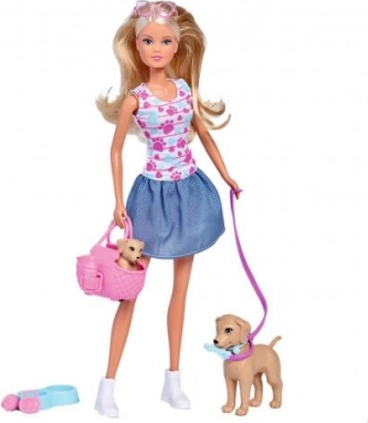 Punčka Steffi Love - Sprehod s psički