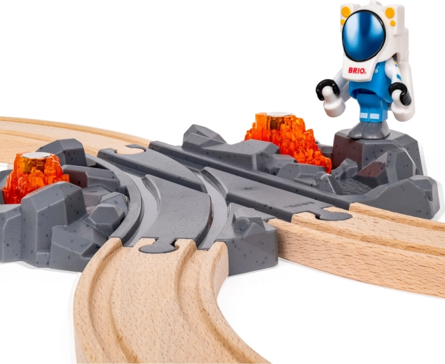 Rocky track with space crystals