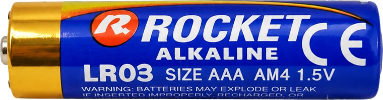 Rocket alkaline AAA batteries (LR03) 1.5 V - pack of 300 pcs (30×10 pcs)