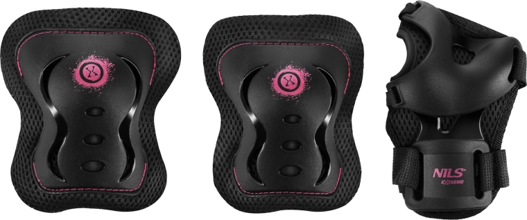 Komplet ščitnikov za rolerje in skiro NILS Extreme H320 Fly rožnata – XL