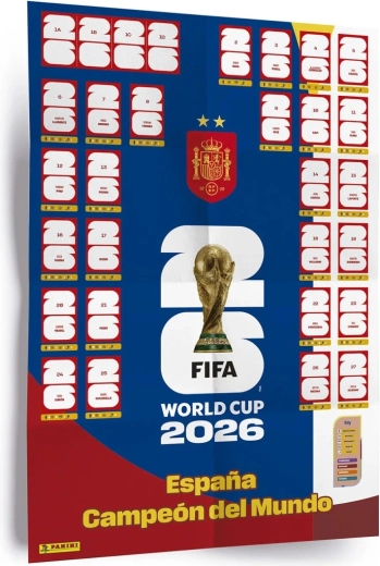 Panini FIFA World Cup 2026 plakat z nalepkami (Winner Poster Set)