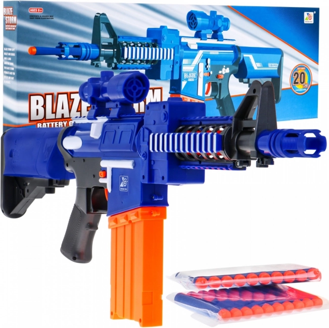 Avtomatski otroški blaster BLAZE STORM z 20 penastimi puščicami in ciljnikom