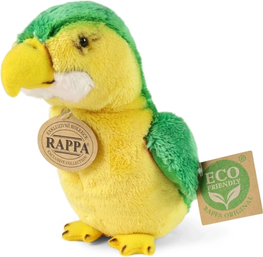 Plišasti zeleni papagaj 15 cm, okolju prijazen (eco‑friendly)