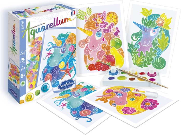 Sentosphere akvarelni ustvarjalni set Aquarely mini samorogi