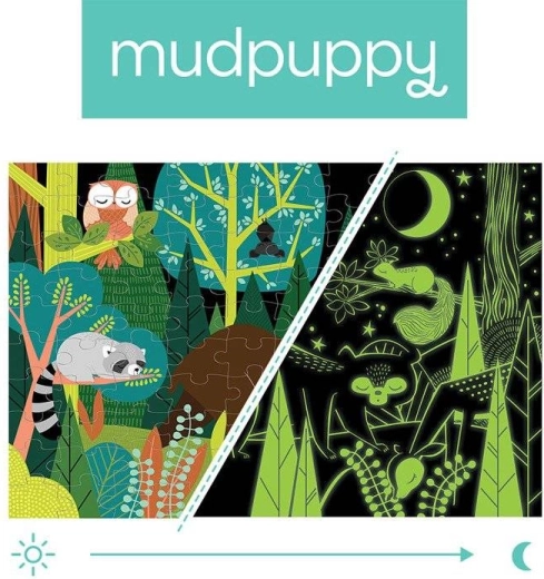 Mudpuppy - sestavljanka Sije v Temi Gozdni svet 100 kosov