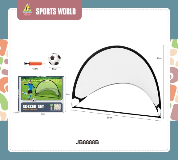 Zložljiv pop-up nogometni gol s pripomočki