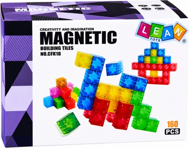 160 magnetic pieces for creative building