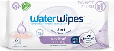 Vlažni robčki WaterWipes Soothing Clean 3 v 1 6× 60 kosov