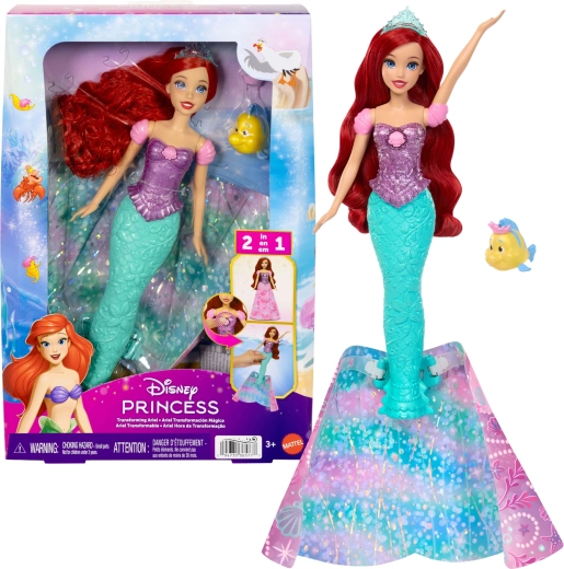 Disney Princess lutka Ariel 2v1 – princeska in morska deklica z dodatki