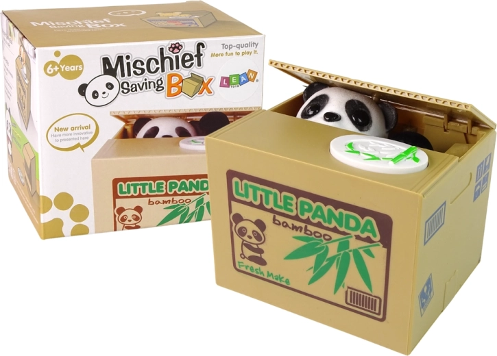 Škatlica za denar Panda se uči varčevati z bambusom