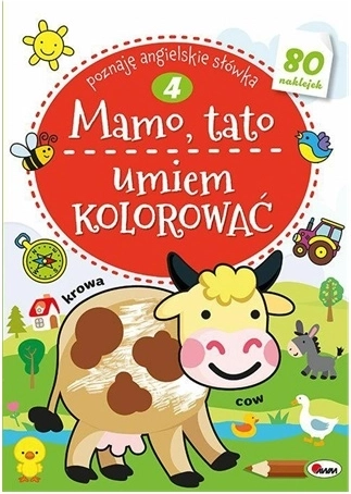 Mami, očka, znam barvati – izobraževalna pobarvanka z nalepkami