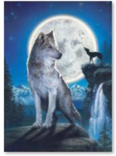 Diamantno vezenje (diamond painting) volk 30 × 40 cm