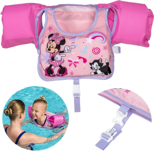 Otroški plavalni jopič z rokavi Minnie Mouse 3–6 let