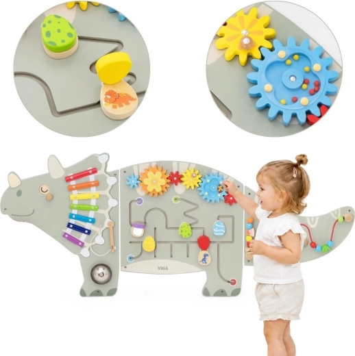 VIGA stenska aktivnostna plošča triceratops 18m+