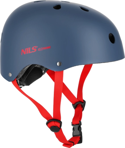 Čelada NILS Extreme za rolanje in kolesarjenje, modra – L (58–61 cm)