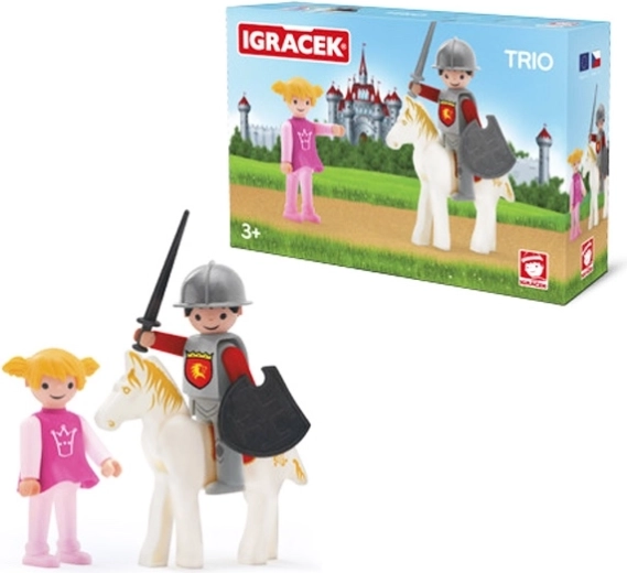 Igráček trio: princesa, vitez in bel konj