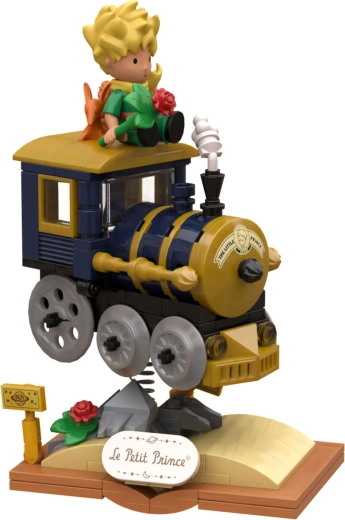 Ikonični vlakec na knjižnem podstavku