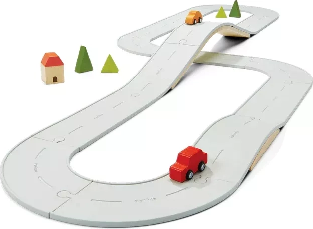 PlanToys double-sided road and rail set