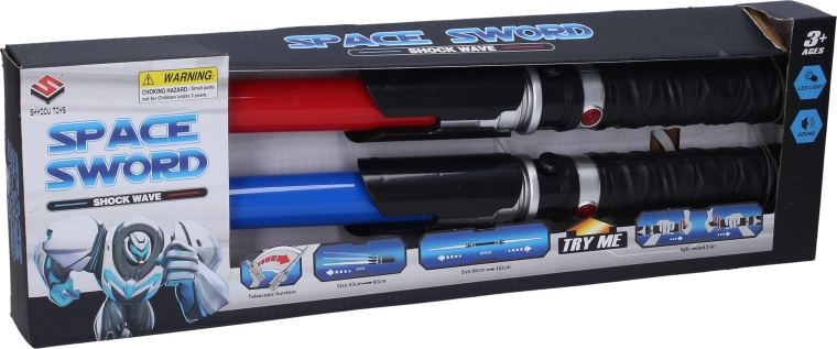 Telescopic light sword with light and sound effects