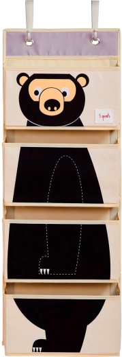 3 Sprouts viseči organizator za steno in vrata Bear black