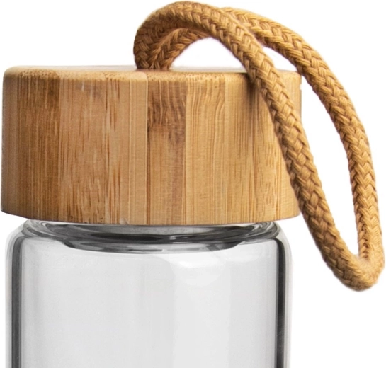 Bambusov pokrovček z zanko in zanesljivim tesnjenjem
