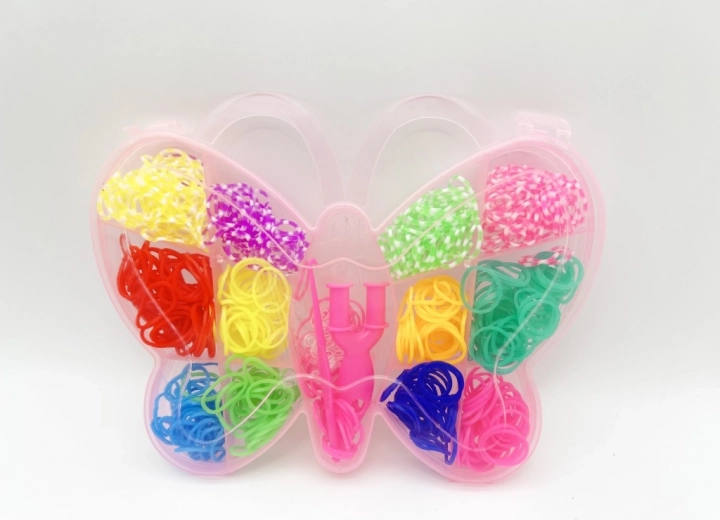Komplet gumic 500 kosov za izdelavo zapestnic Loom band - metulj