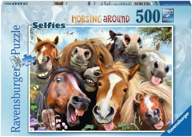 Ravensburger sestavljanka Konjski selfi 500 kosov