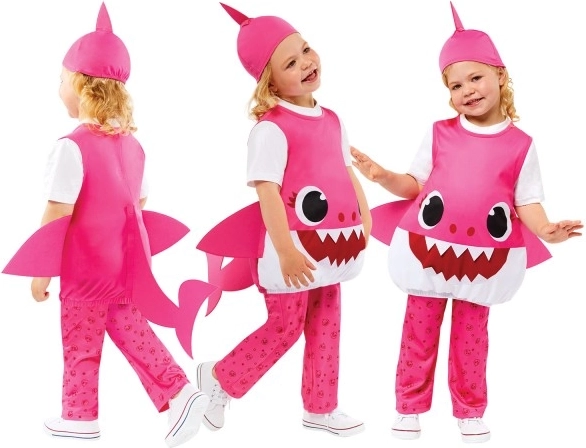 Kostum Baby Shark roza za otroke 3-4 leta