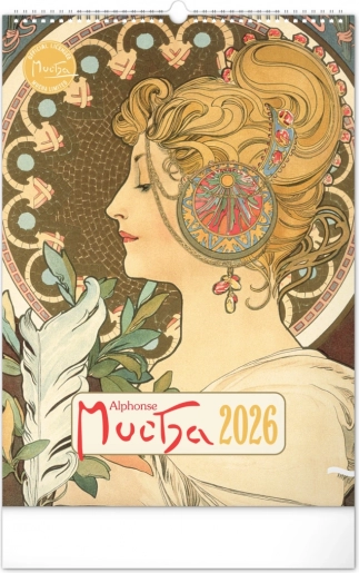 Stenski koledar Alfons Mucha 2026